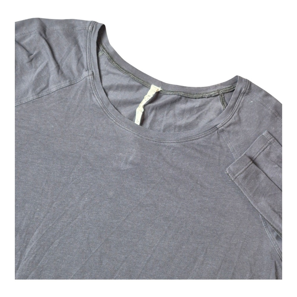 Lululemon Women's S Long Sleeve Tee Pima Cotton Black Raglan Stretch Yoga Top